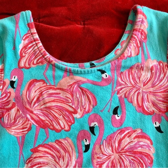 Lilly Pulitzer flamingo Girls Dress L 8/10 - Picture 3 of 6